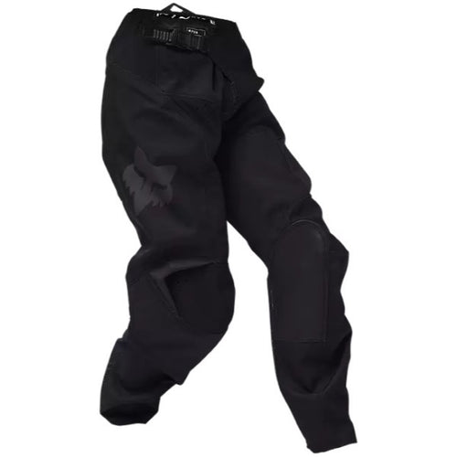 Pantalon de Motocross Blackout Junior Fox noir, de face