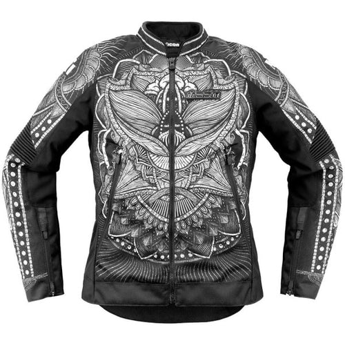 Manteau de Moto Overlord 3 Noble Femme Icon noir, de face