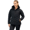 Manteau Luna Stretch Down à Capuche Femme Klim noir, de face