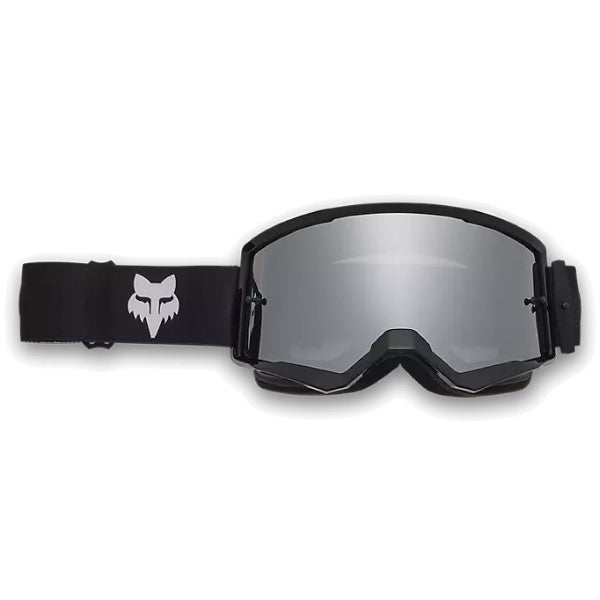 Lunette de Motocross Main Lentille Miroir Fox noir, de face