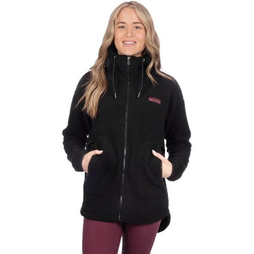 Manteau Sapphire Sherpa Femme FXR noir, de face