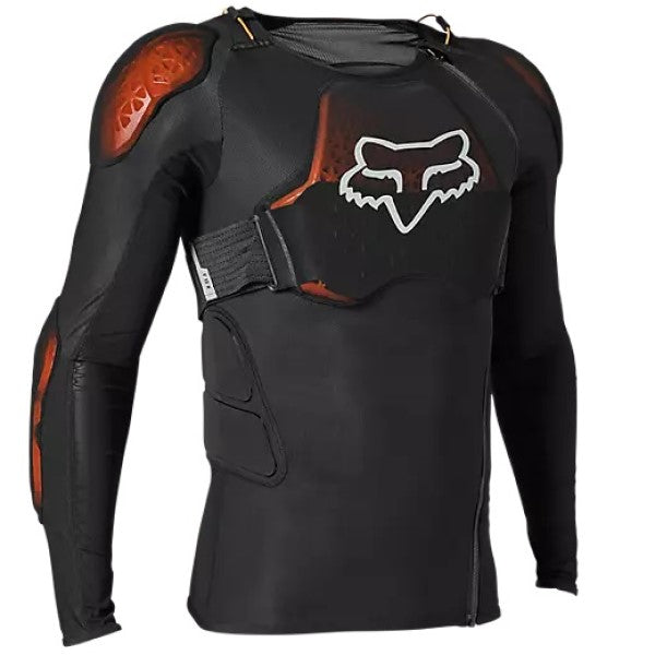 Chandail de Protection de Motocross Baseframe Pro D3O® Junior Fox noir, de face