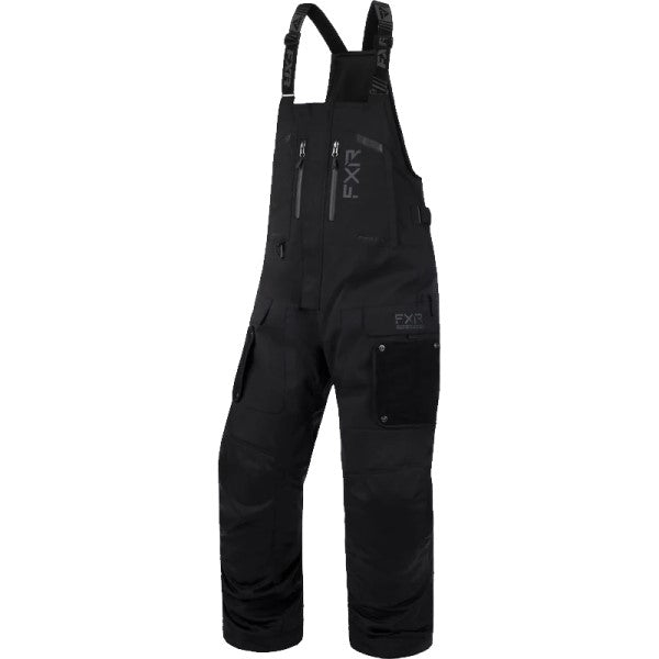 Pantalon de Motoneige Expedition Pro à Bretelle FXR noir, de face