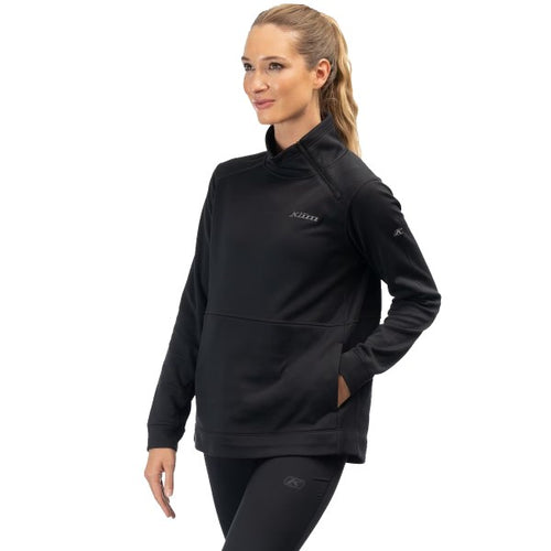 Coton Ouaté Solitude Asym Femme Klim noir, de face