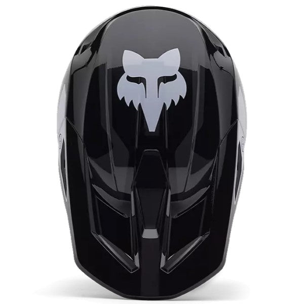 Casque de Motocross V1 Lean Fox noir, dessus