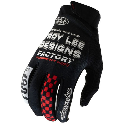 Gants de Motocross GP Pro Factory Troy Lee Designs noir, dessus