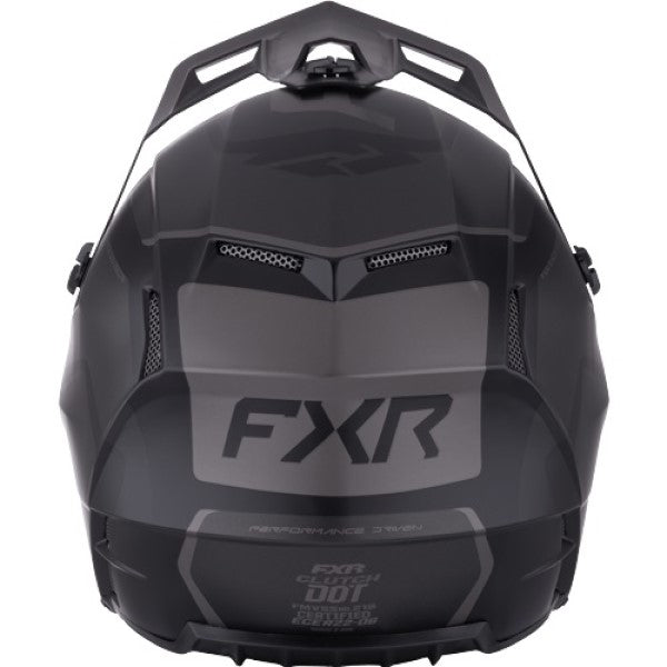 Casque Intégral de Motoneige Clutch Evo Junior Noir, Dos