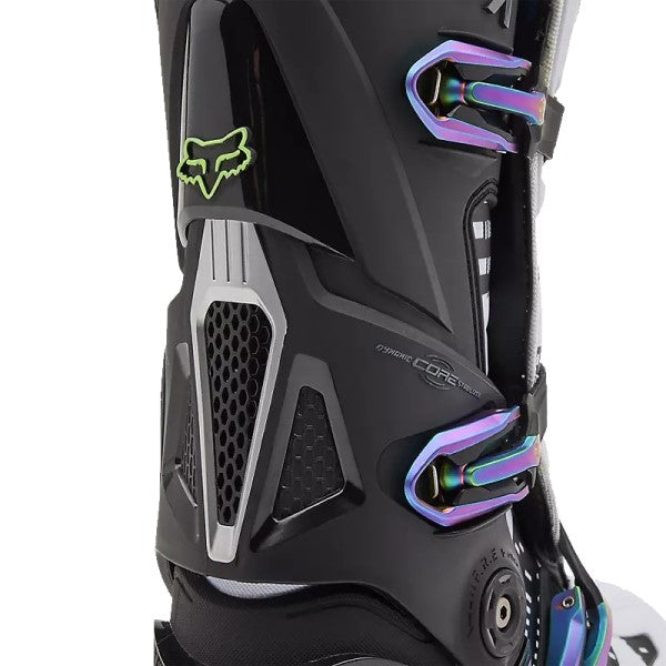 Bottes de Motocross Instinct 50th Édition Limitée Fox noir et blanc, arrière