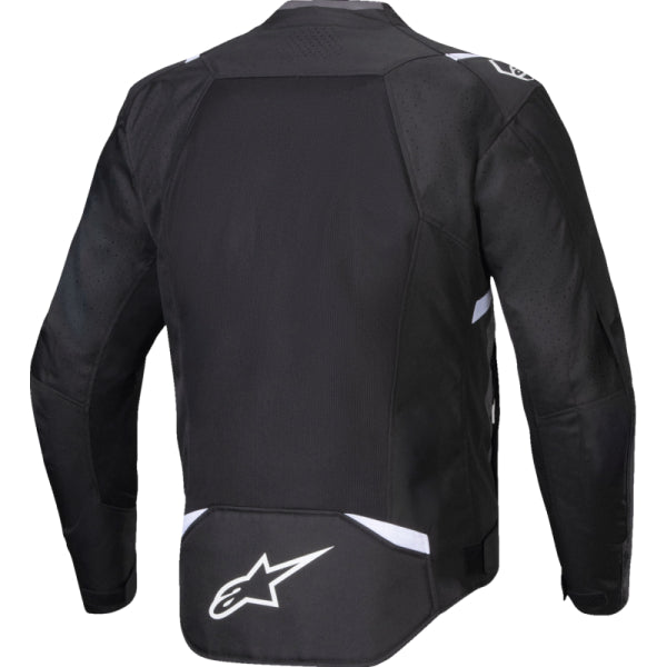 Manteau de Moto T-Sps Air V2 Alpinestars noir et blanc, de dos