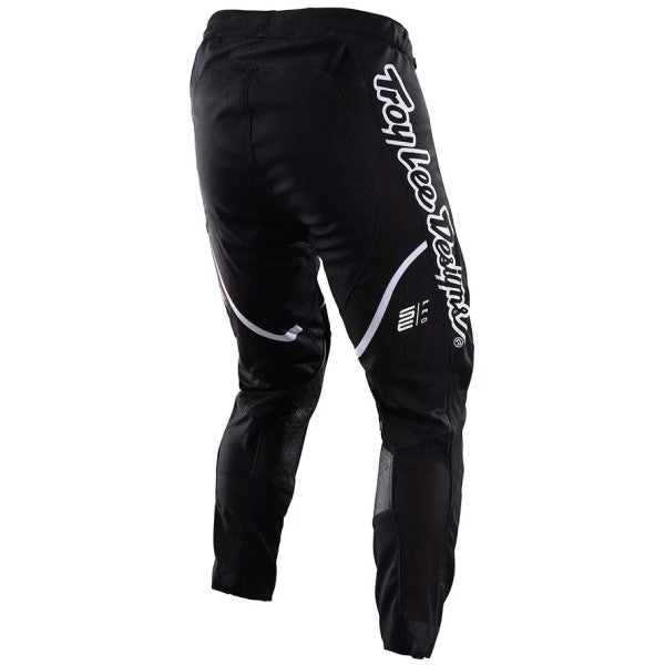 Pantalon de Motocross SE Pro Radian Troy Lee Designs noir et blanc, de dos