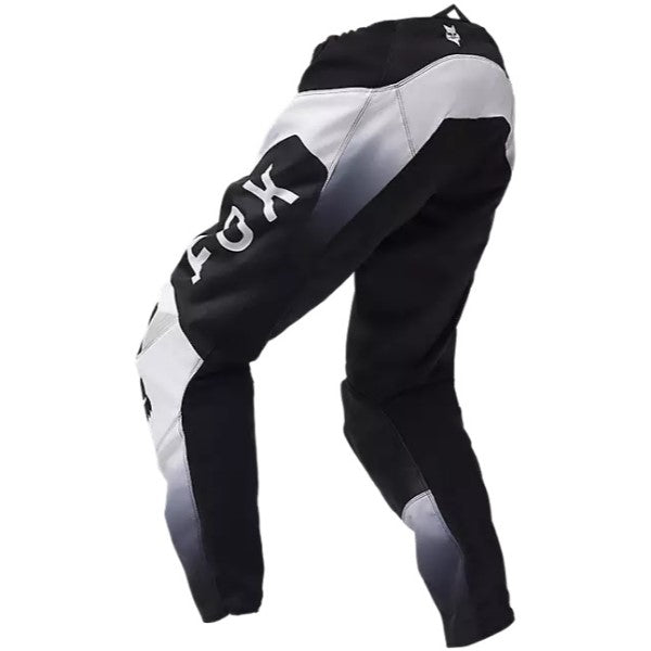 Pantalon de Motocross 180 Lean Fox noir et blanc, de dos