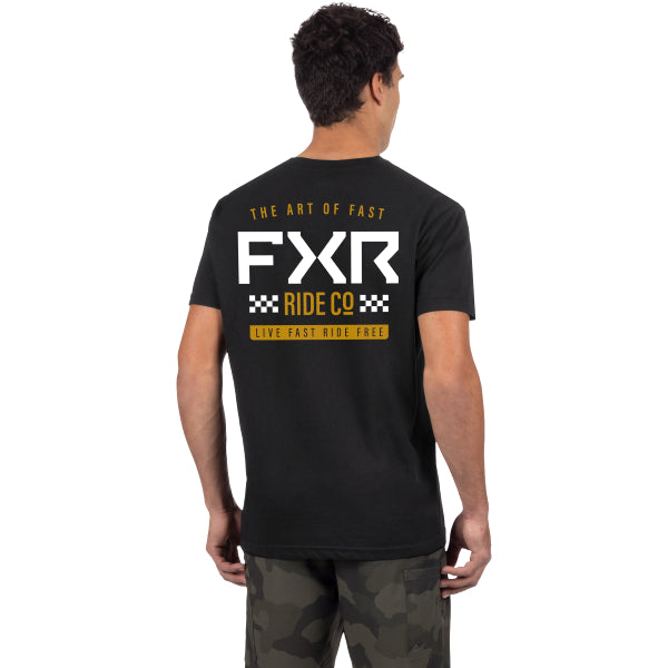 T-Shirt Art of Fast Premium FXR noir et blanc, de dos