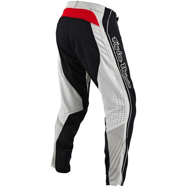 Pantalon de Motocross SE Pro Boldor Troy Lee Designs noir et blanc, de dos