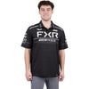 Polo Race Div Performance UPF FXR noir et blanc, de face
