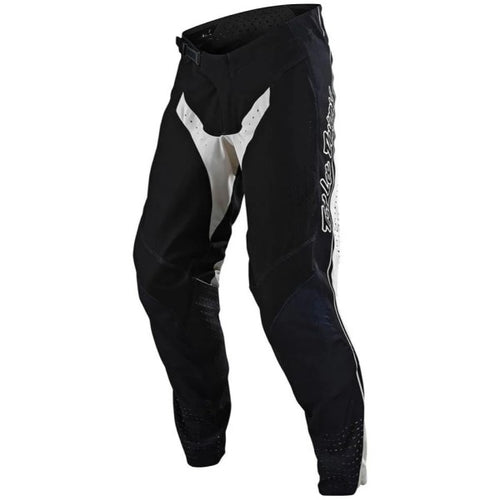 Pantalon de Motocross SE Pro Boldor Troy Lee Designs noir et blanc, de face