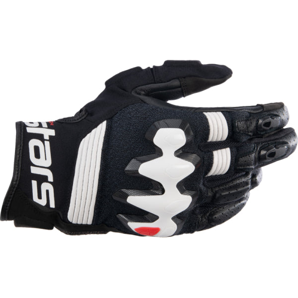 Gants de Moto Halo Alpinestars noir et blanc, dessus