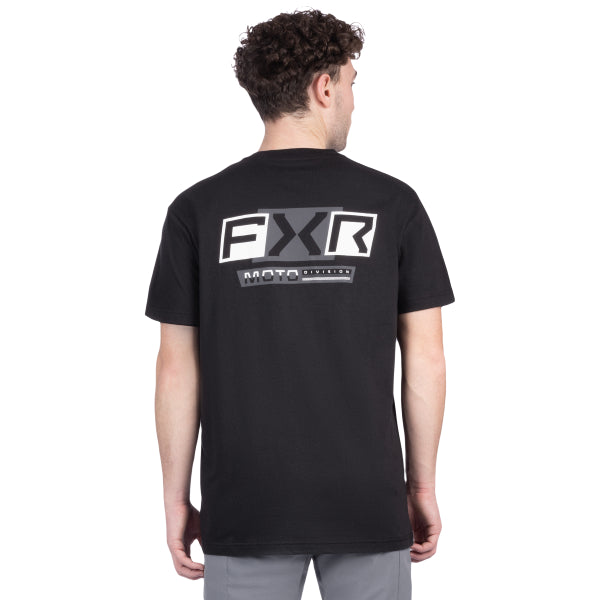 T-Shirt Podium Pro Premium FXR noir et blanc, de dos