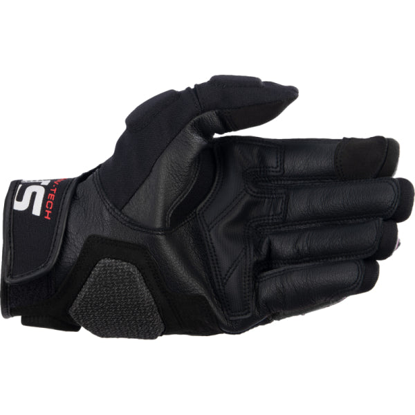 Gants de Moto Halo Alpinestars noir et blanc, paume