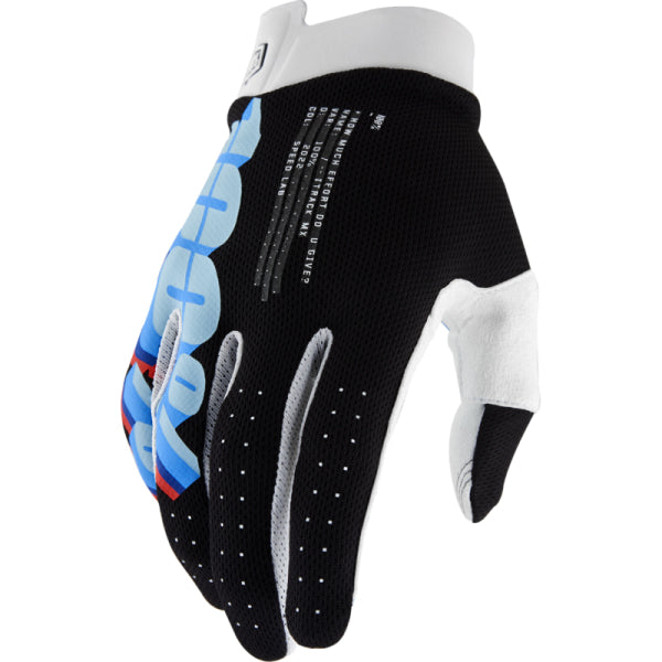 Gants de Motocross iTrack 100% noir et bleu