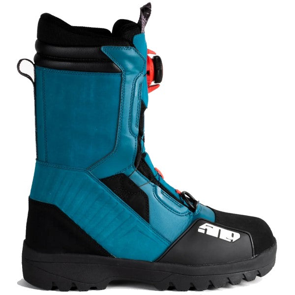 Bottes de Motoneige Raid Single Boa 509 noir et bleu, de côté