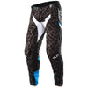 Pantalon de Motocross SE Pro Fractura Troy Lee Designs noir et bleu, de face