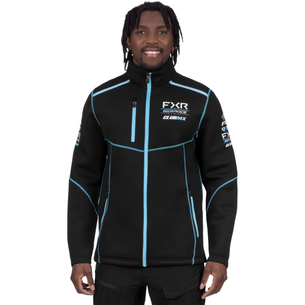 Coton Ouaté Altitude Tech FXR noir et bleu, de face