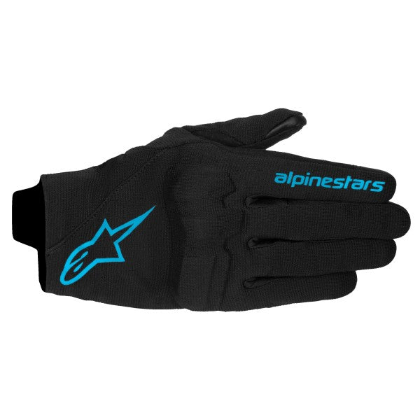 Gants de Moto Reef V2 Femme Alpinestars noir et bleu, dessus