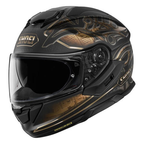 Casque Intégral de Moto GT-Air III Nile Shoei noir et brun, de 3/4