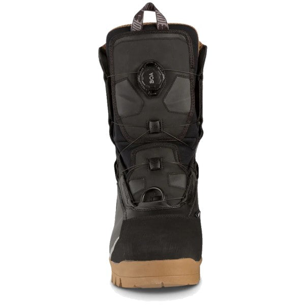 Bottes de Motoneige Saber Single Boa 509 noir et brun, de face