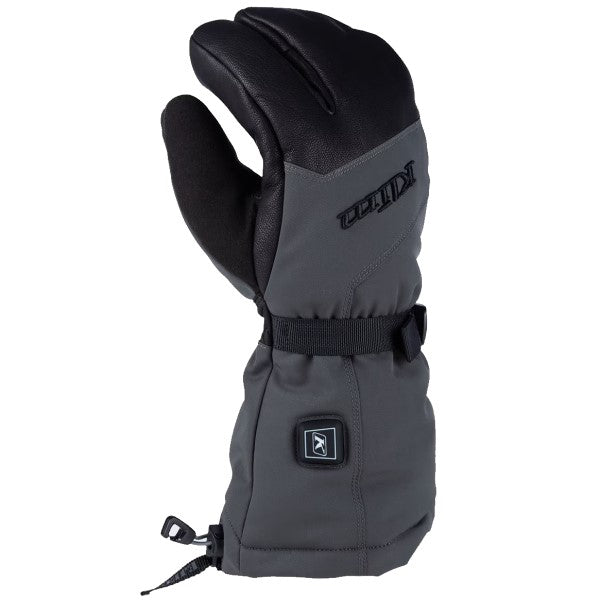 Mitaines Chauffantes de Motoneige Tundra Gauntlet Klim noir et gris, dessus