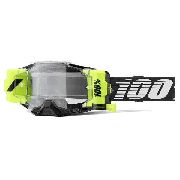 Lunettes de Motocross Armega Forecast Roll-Off 100% noir et jaune