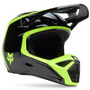 Casque de Motocross V1 Flow MIPS Fox noir et jaune, de 3/4