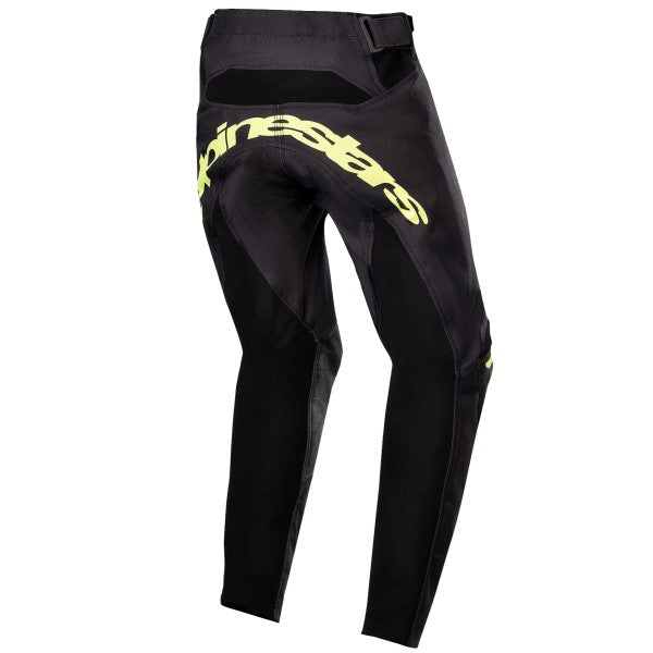 Pantalon de Motocross Racer Lurv Junior Alpinestars noir et jaune, de dos