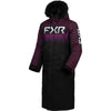 Manteau Warm-Up Femme FXR noir et mauve, de face