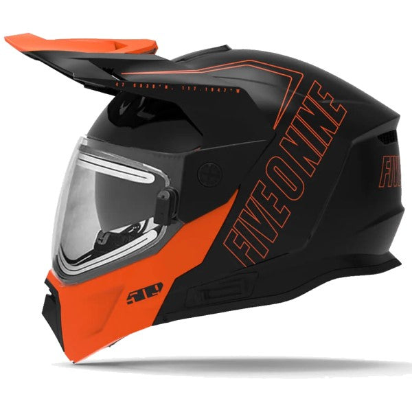 Casque Modulaire de Motoneige Delta R4 Ignite 509 noir et orange