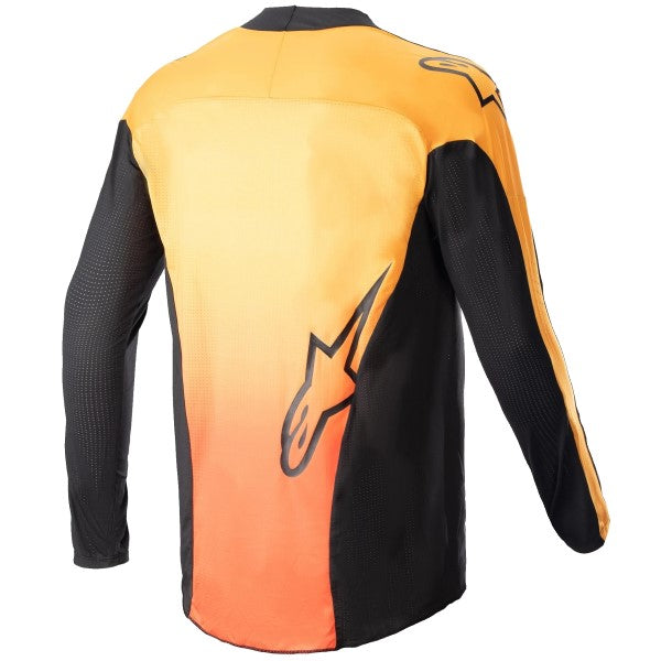 Chandail de Motocross Techstar Sein Alpinestars noir et orange, de dos