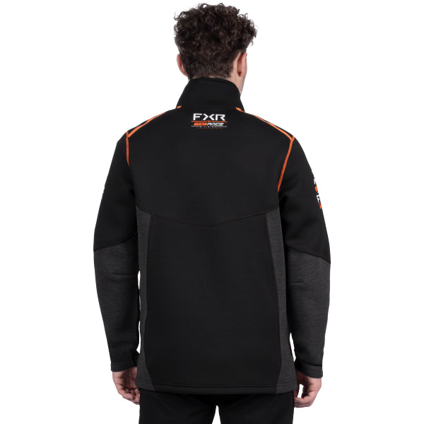 Coton Ouaté Altitude Tech FXR noir et orange, de dos