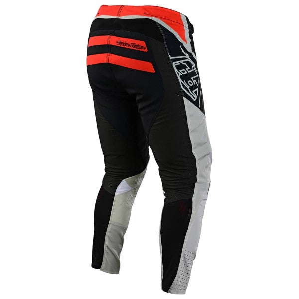 Pantalon de Motocross SE Pro Lanes Troy Lee Designs noir et orange, de dos