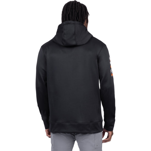 Coton Ouaté Race Div Tech FXR noir et orange, de dos