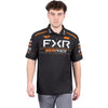 Polo Race Div Performance UPF FXR noir et orange, de face