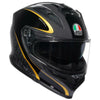 Casque Intégral de Moto K7 Flow 46 AGV noir et or, de 3/4