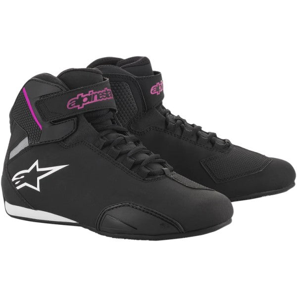 Chaussures de Moto Sektor Femme Alpinestars noir et rose, de 3/4