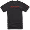 T-Shirt Linear Wordmark Alpinestars noir et rouge