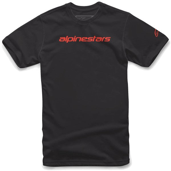 T-Shirt Linear Wordmark Alpinestars noir et rouge