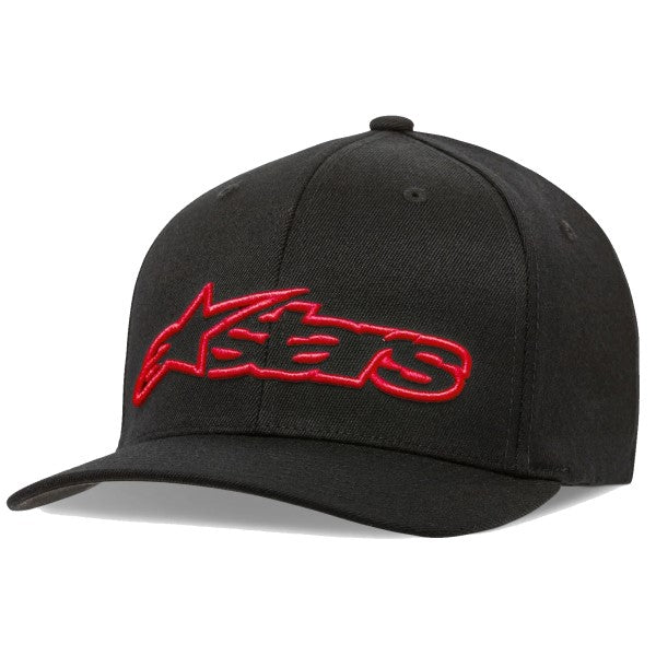 Casquette Blaze Flexfit Alpinestars noir et rouge