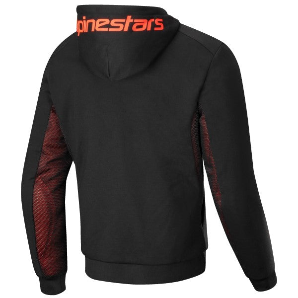 Coton Ouaté de Moto Chrome Air Sport Alpinestars noir et rouge, de dos