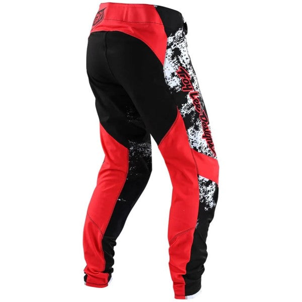 Pantalon de Motocross SE Ultra Grime Troy Lee Designs noir et rouge, de dos