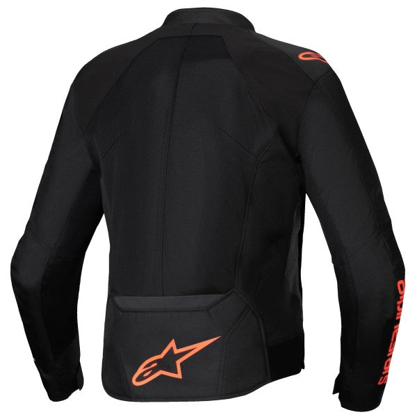 Manteau de Moto Viper Air V4 Alpinestars noir et rouge, de dos