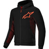 Coton Ouaté de Moto Chrome Air Sport Alpinestars noir et rouge, de face