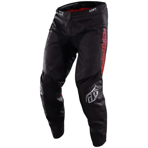 Pantalon de Motocross GP Pro Blends Troy Lee Designs noir et rouge, de face